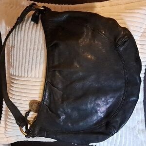 UGG Black Leather Sling Hobo Bag